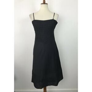 J. Crew Petite Pleated Embroidered A-Line Tank Dress FLAW
